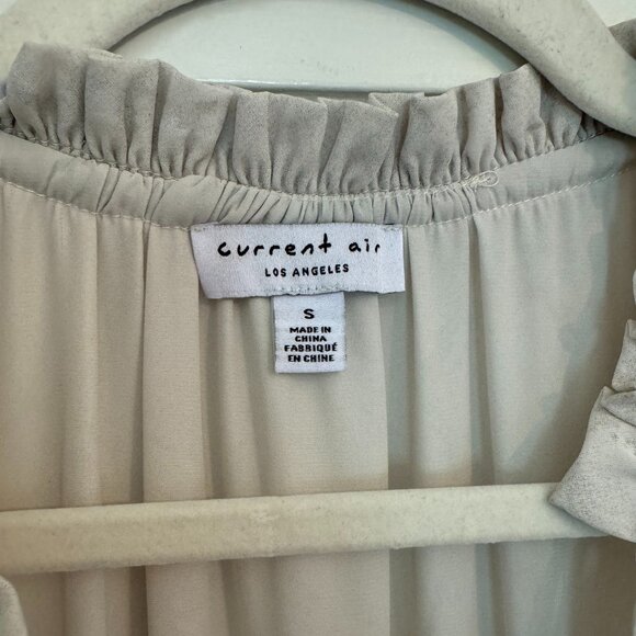 Title: Current Air Light Beige Sleeveless Tiered Dress - Size S - Picture 3 of 7